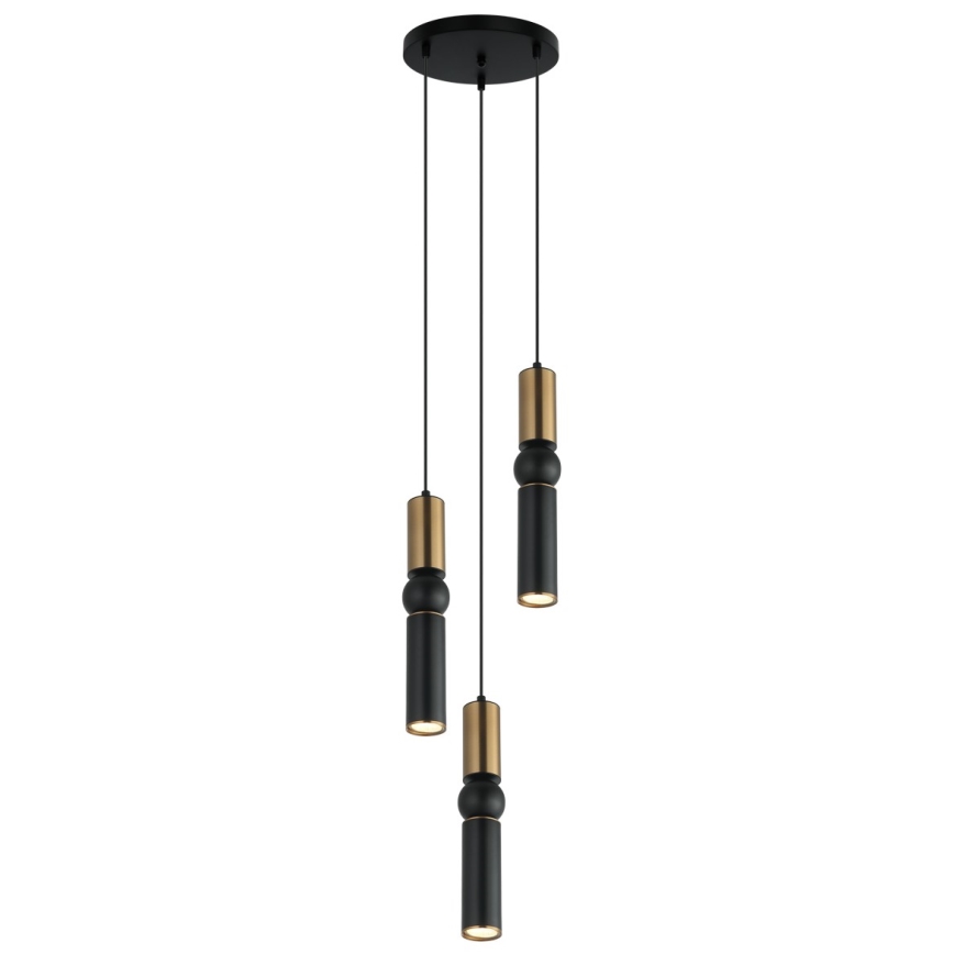 ITALUX - Пендел ISIDORA 3xGU10/25W/230V черен/бронзов