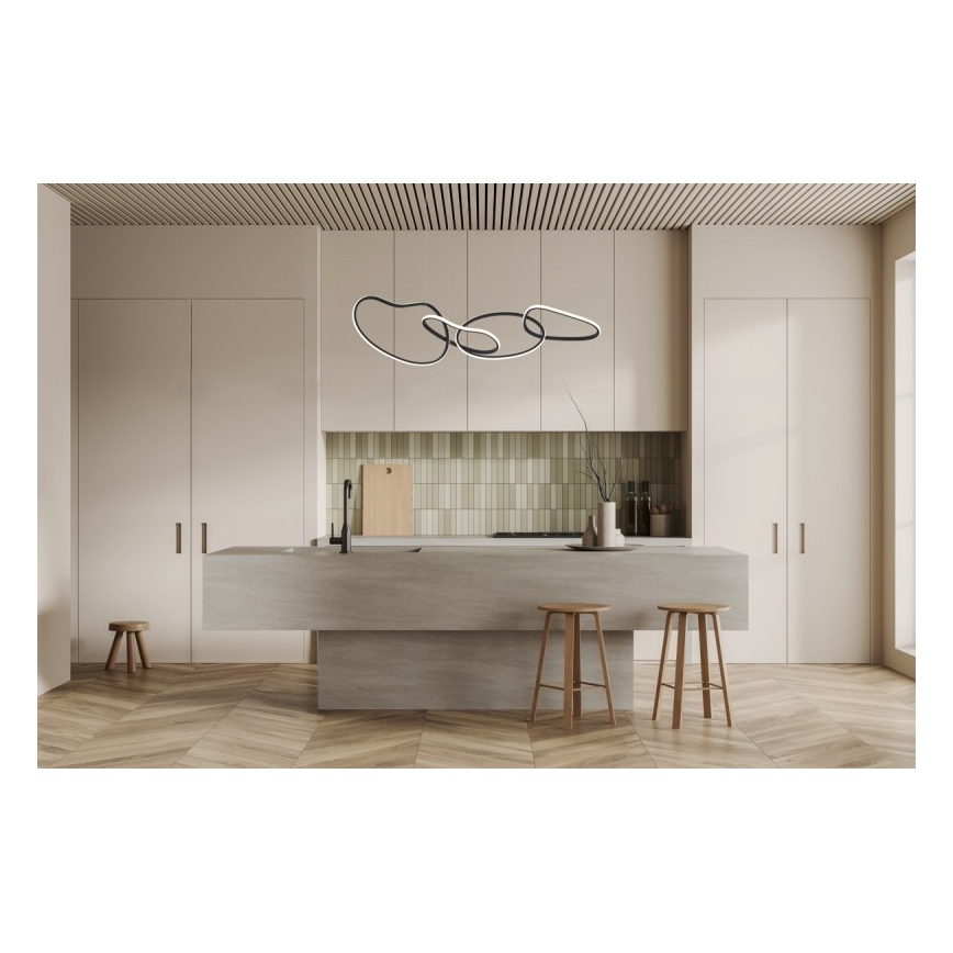 ITALUX - LED полилей на кабел FONTE LED/60W/230V 3000/4000/6000K черен