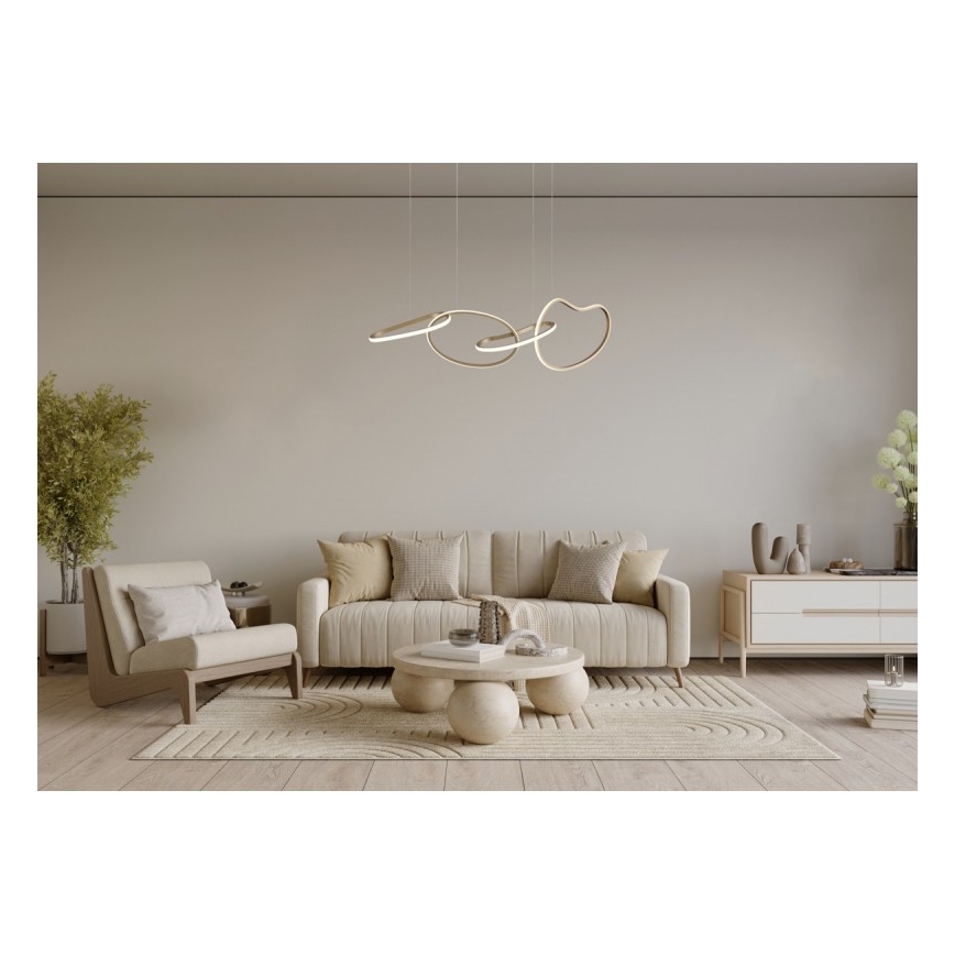 ITALUX - LED полилей на кабел FONTE LED/60W/230V 3000/4000/6000K златист