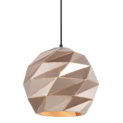 ITALUX - Пендел PALERMO 1xE27/40W/230V Ø 32 см розовозлатист