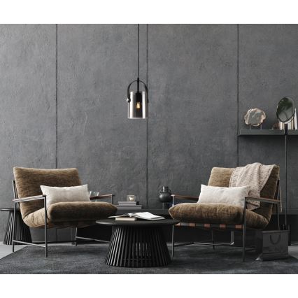 ITALUX - Пендел NANESMA 1xE27/40W/230V черен