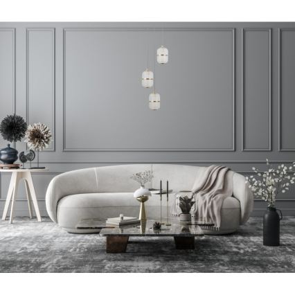 ITALUX - LED полилей на кабел ALANI 3xLED/5W/230V 3000K черен/златен