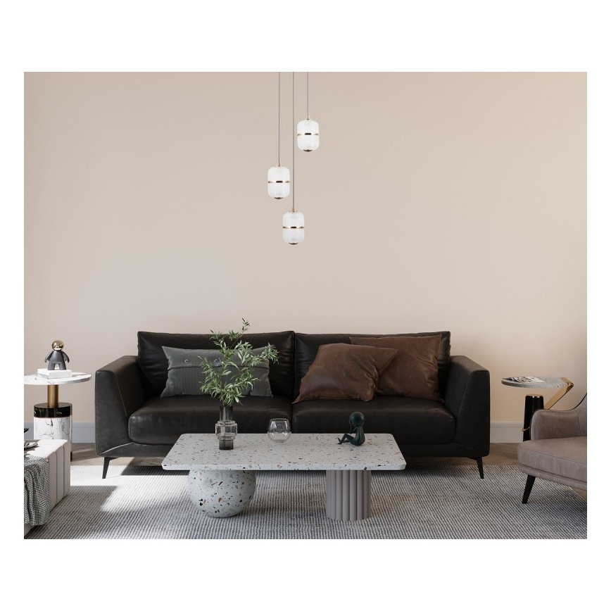 ITALUX - LED полилей с кабелно окачване ALANI 3xLED/5W/230V 3000K златист