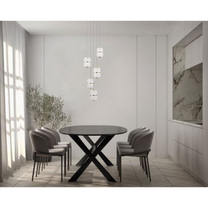 ITALUX - LED полилей на кабел ALANI 5xLED/5,6W/230V 3000K черен/златист