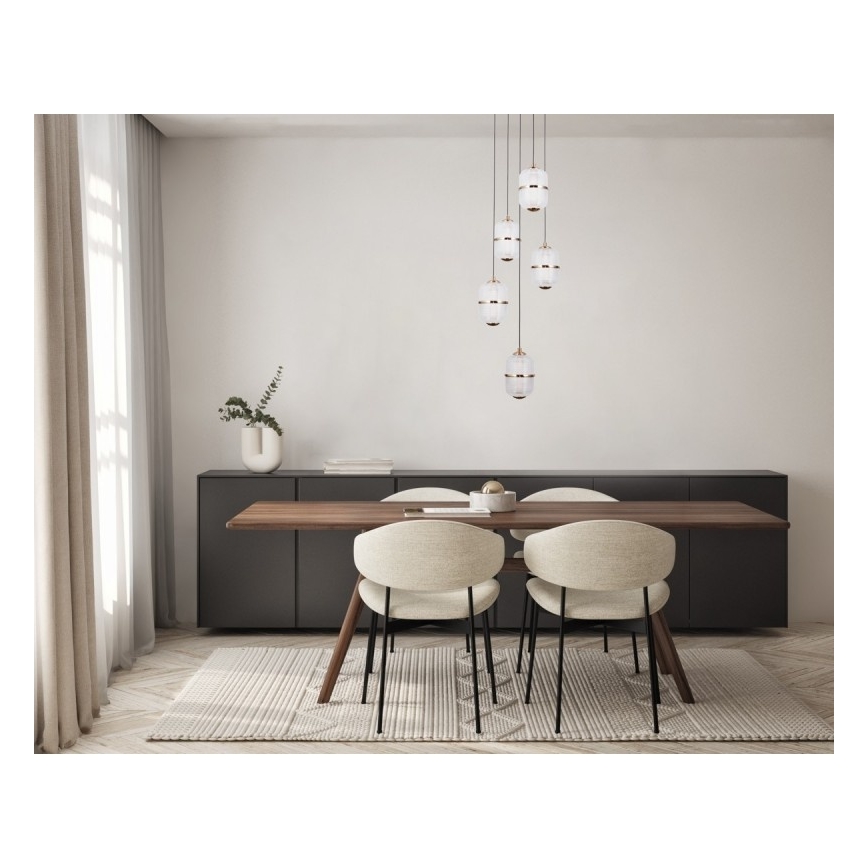 ITALUX - LED полилей на кабел ALANI 5xLED/5,6W/230V 3000K златен