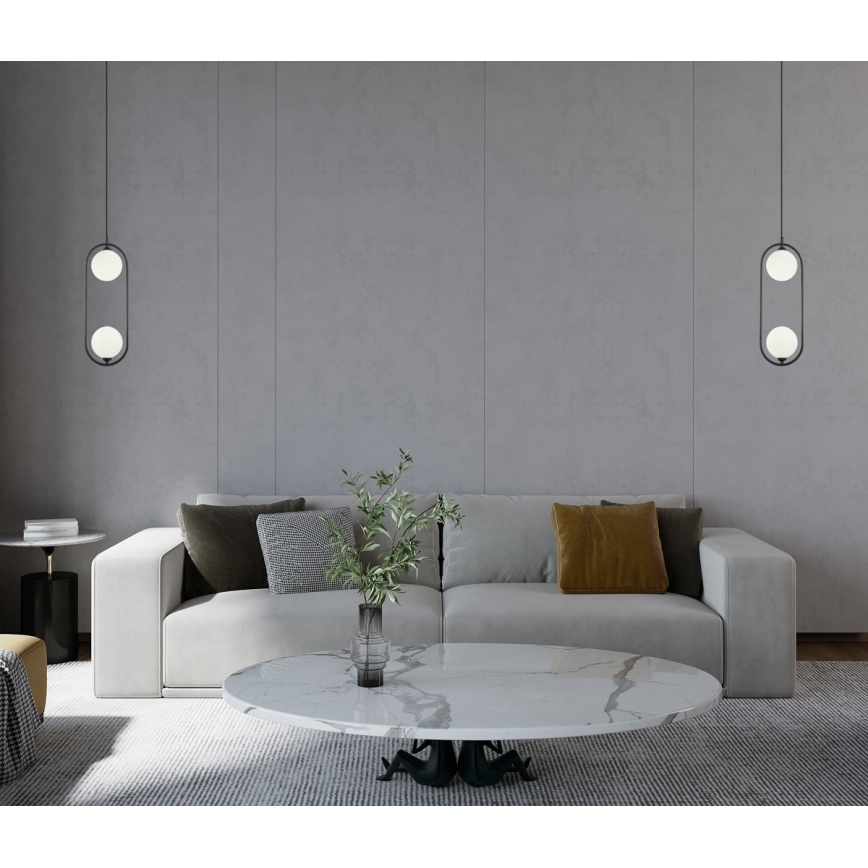 ITALUX - Пендел LUPUS 2xG9/25W/230V черен