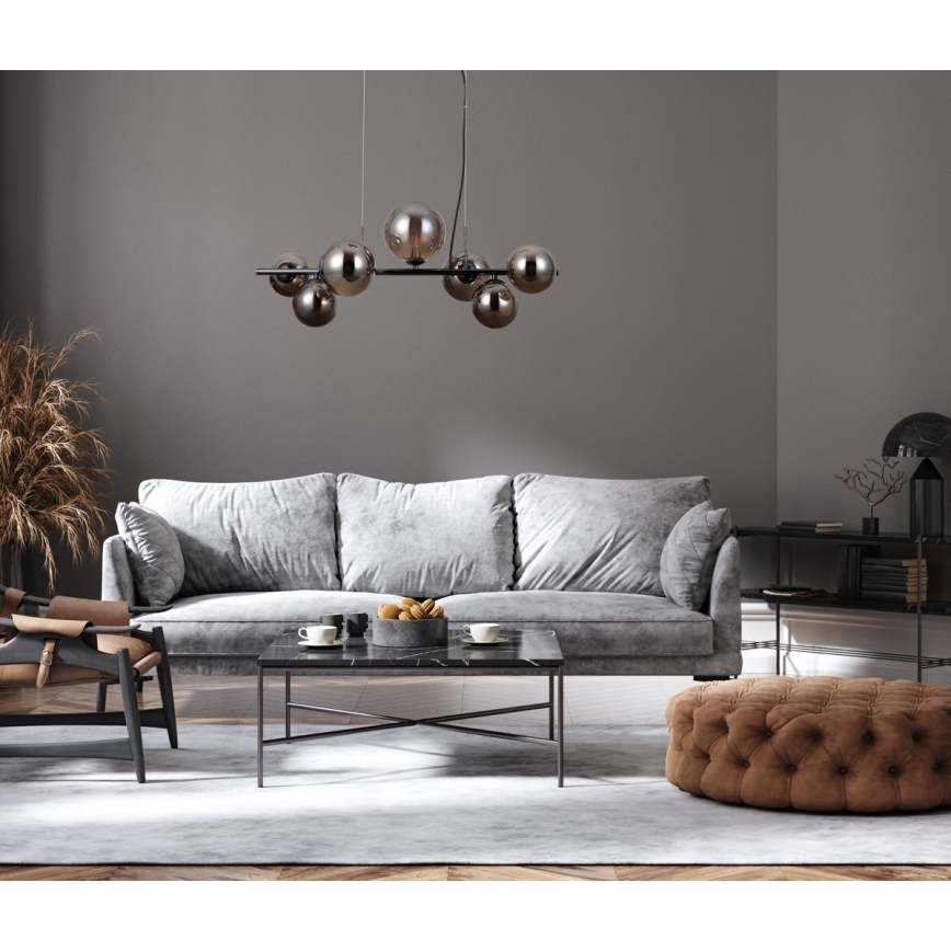 ITALUX - Пендел CANELLO 7xG9/5W/230V черен