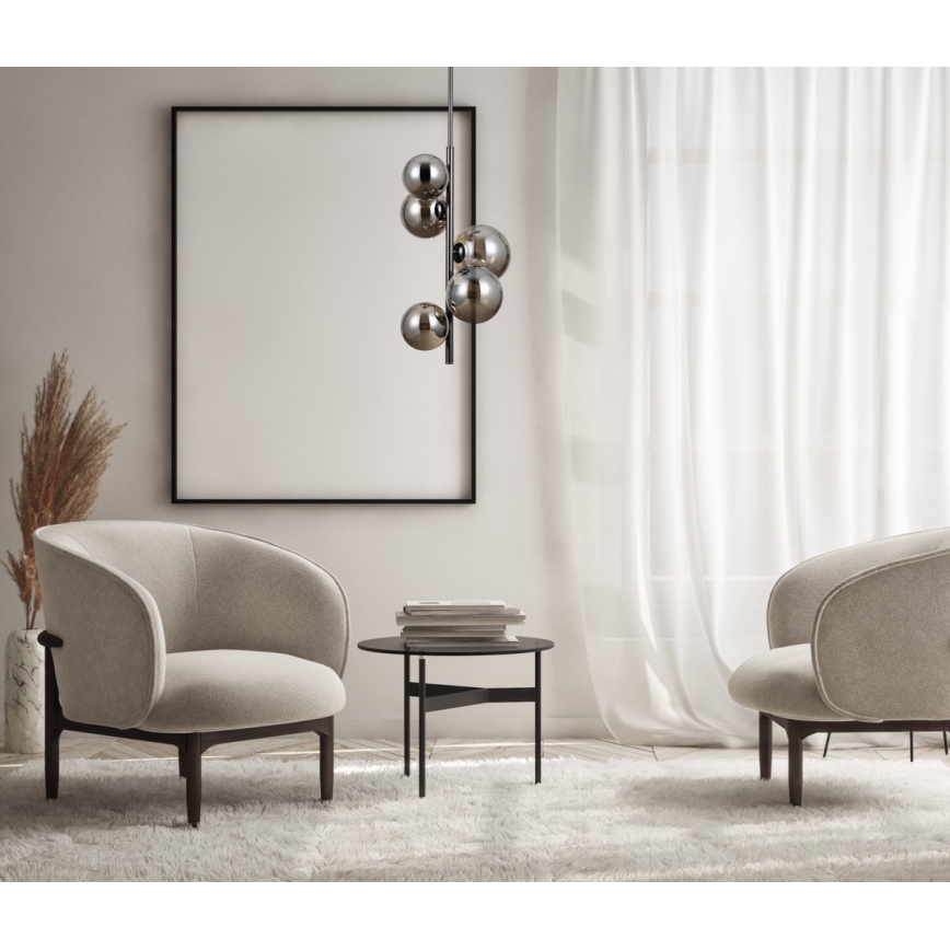 ITALUX - Висящ полилей CANELLO 5xG9/5W/230V черен