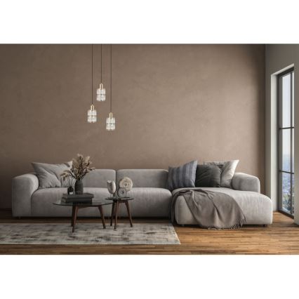 ITALUX - Полилей на кабел ALMA 3xE27/40W/230V златен