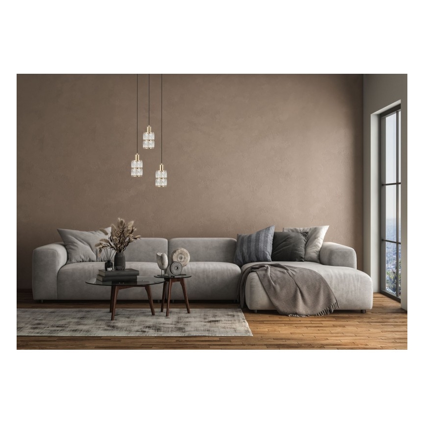ITALUX - Полилей на кабел ALMA 3xE27/40W/230V златен