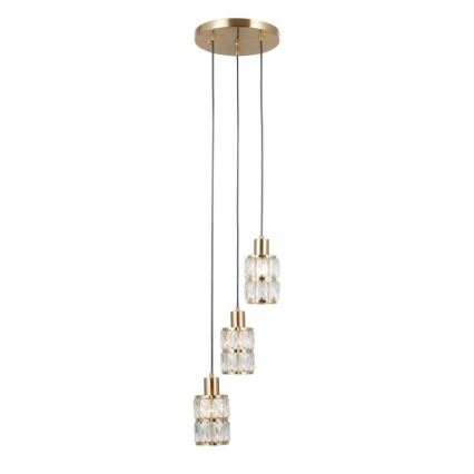 ITALUX - Полилей на кабел ALMA 3xE27/40W/230V златен