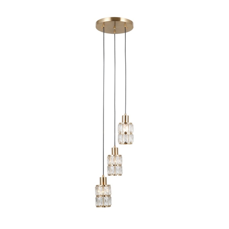 ITALUX - Полилей на кабел ALMA 3xE27/40W/230V златен