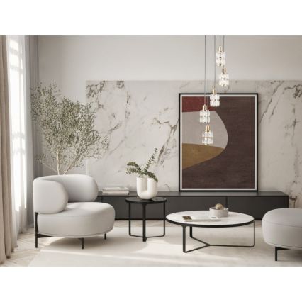 ITALUX - Полилей на кабел ALMA 5xE27/40W/230V златен