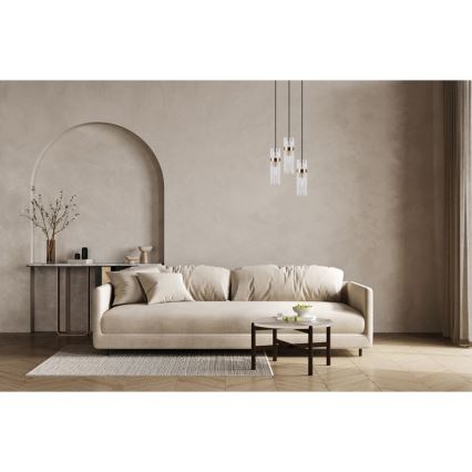 ITALUX - Полилей на кабел TARASO 3xE14/40W/230V черно/златно