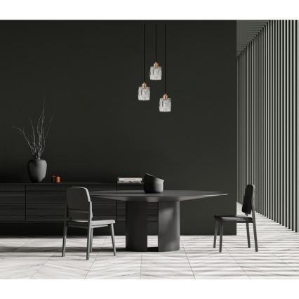 ITALUX - Полилей на кабел TORNO 3xE14/40W/230V черен/златист
