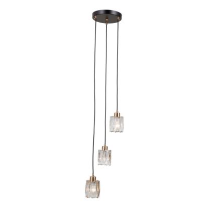 ITALUX - Полилей на кабел TORNO 3xE14/40W/230V черен/златист