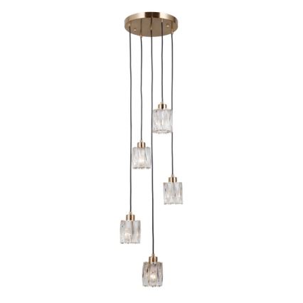 ITALUX - Полилей на кабел TORNO 5xE14/40W/230V златен