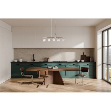 ITALUX - Полилей на кабел SIMONA 5xE14/40W/230V златист