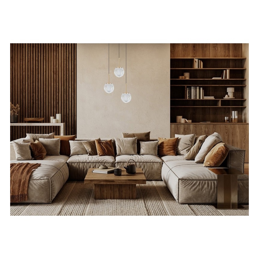 ITALUX - Полилей на кабел PADRI 3xG9/5W/230V златен