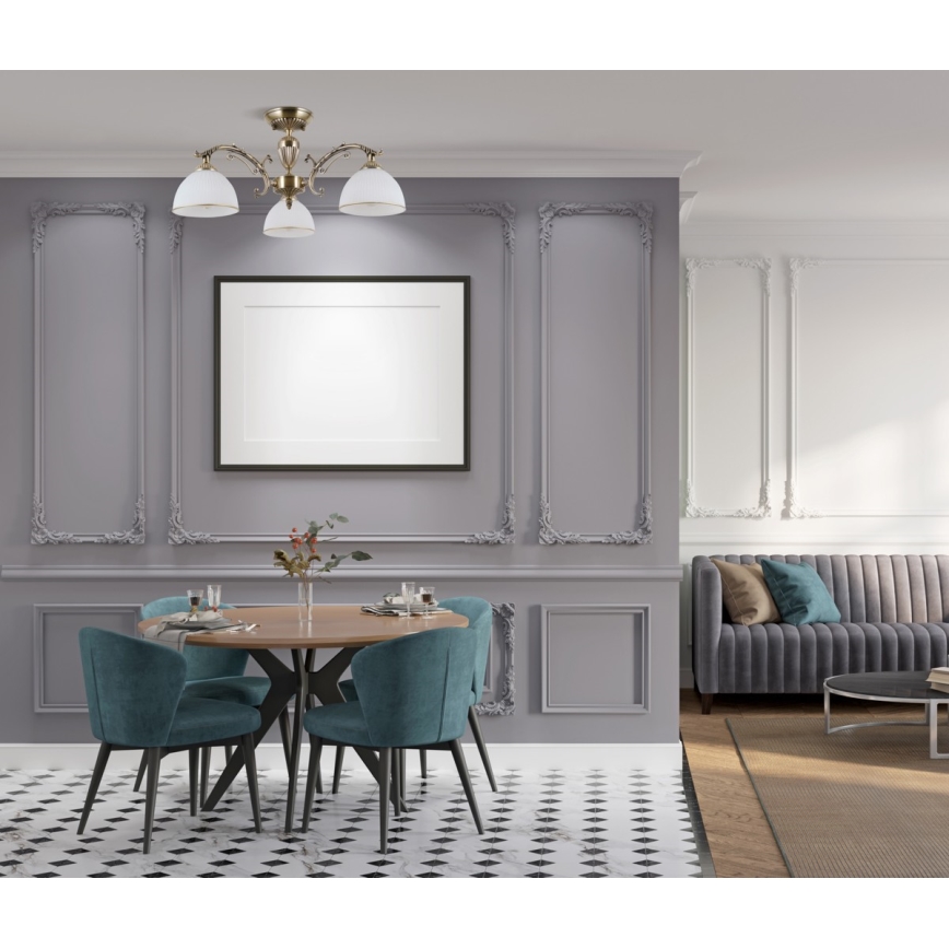ITALUX - Полилей за повърхностен монтаж FENEZA 3xE27/40W/230V