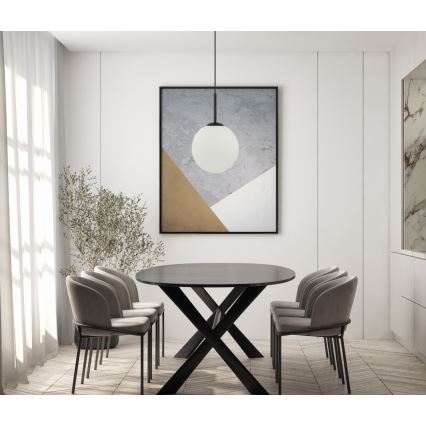 ITALUX - Пендел DEORE 1xE27/40W/230V Ø 25 см черен