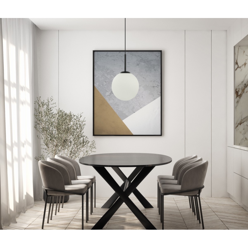 ITALUX - Пендел DEORE 1xE27/40W/230V Ø 25 см черен