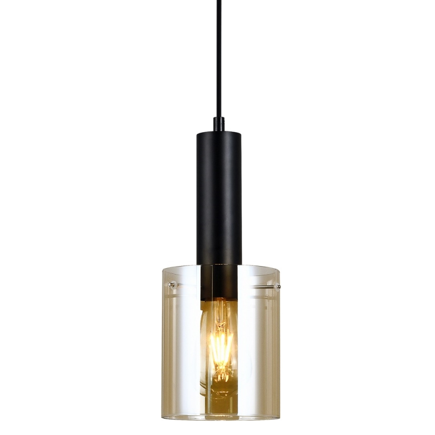 ITALUX - Пендел SARDO 1xE27/40W/230V черен/златист