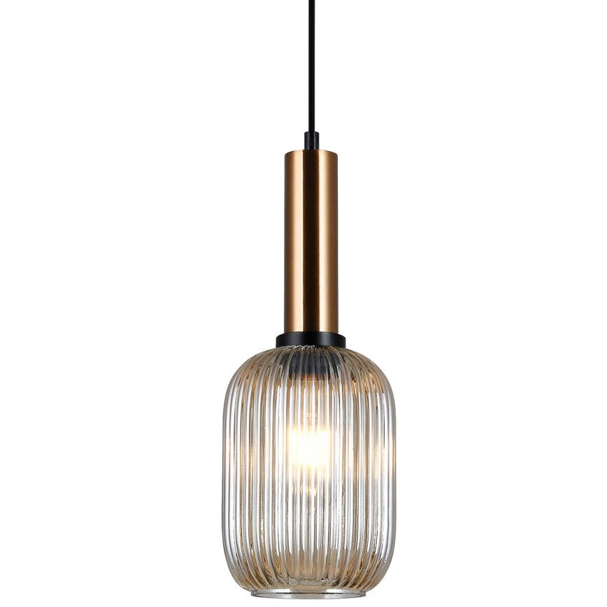 ITALUX - Пендел ANTIOLA 1xE27/40W/230V Ø 15 см бронзов