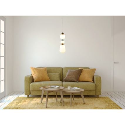 ITALUX - LED полилей на кабел EVANS LED/19W/230V 3000K златист/син/кафяв