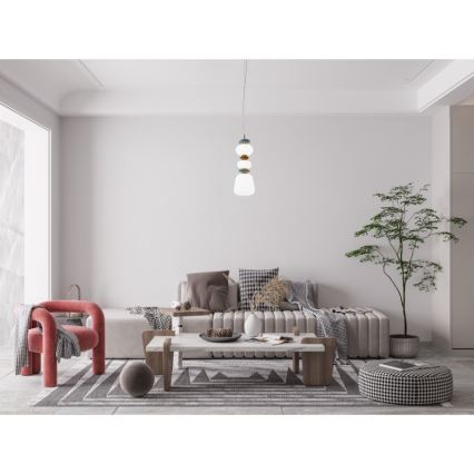 ITALUX - LED полилей на кабел EVANS LED/15W/230V 3000K златист/син