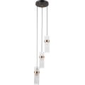 ITALUX - Полилей на кабел TARASO 3xE14/40W/230V черно/златно