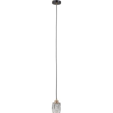 ITALUX - Полилей на кабел TORNO 1xE14/40W/230V черно/златисто