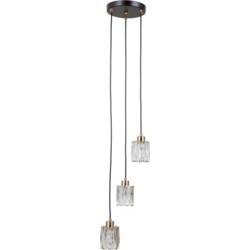 ITALUX - Полилей на кабел TORNO 3xE14/40W/230V черен/златист