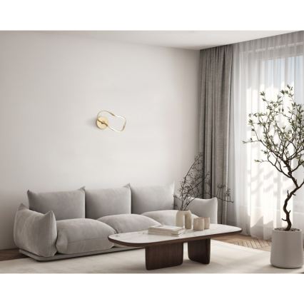 ITALUX - LED стенно осветително тяло AMAYA LED/20W/230V златно