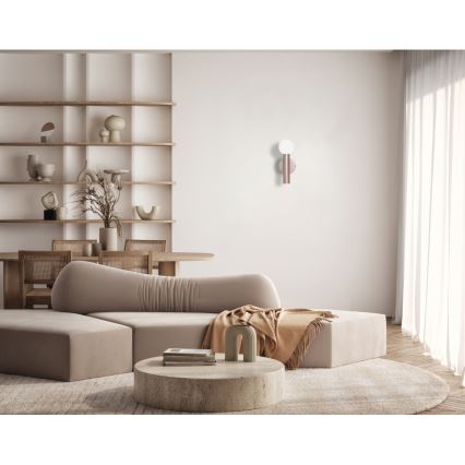 ITALUX - Настенна лампа FILANO 1xG9/5W/230V розово злато