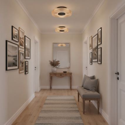 ITALUX - PASSO LED таванно осветително тяло LED/8W/230V 3000K диам. 25 см опушено бежово