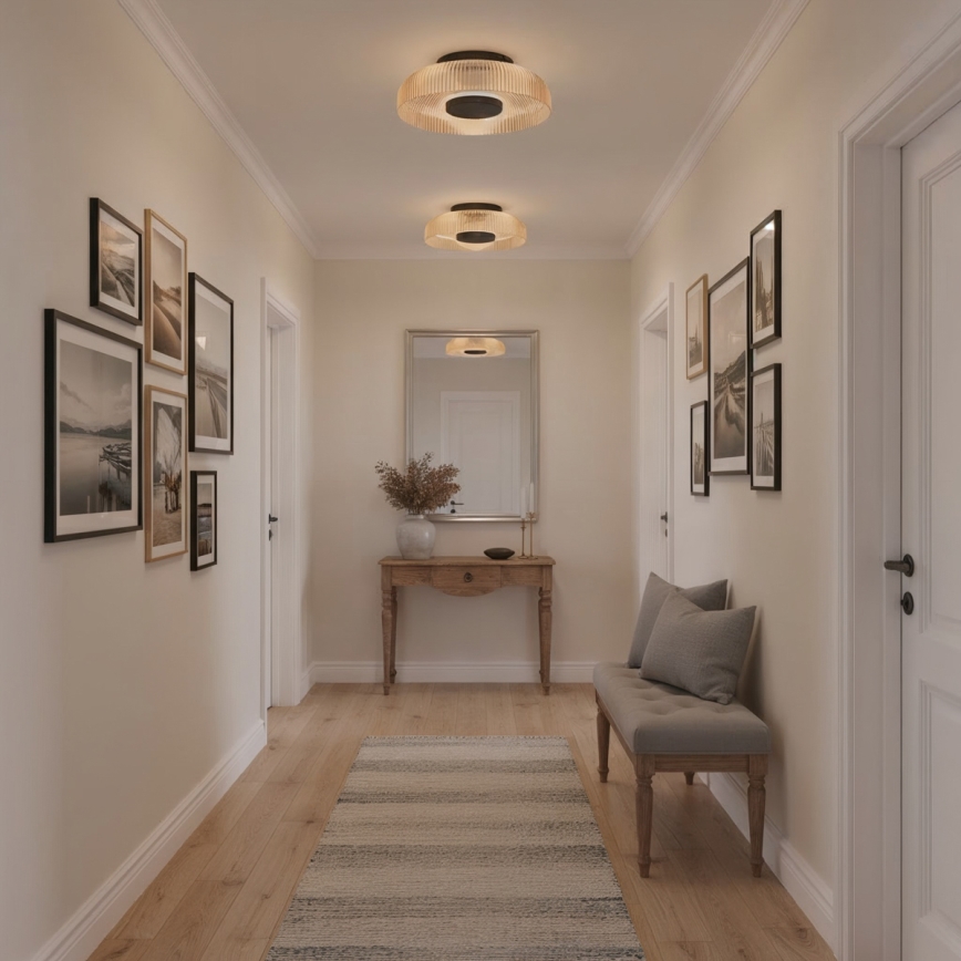 ITALUX - PASSO LED таванно осветително тяло LED/8W/230V 3000K диам. 25 см опушено бежово