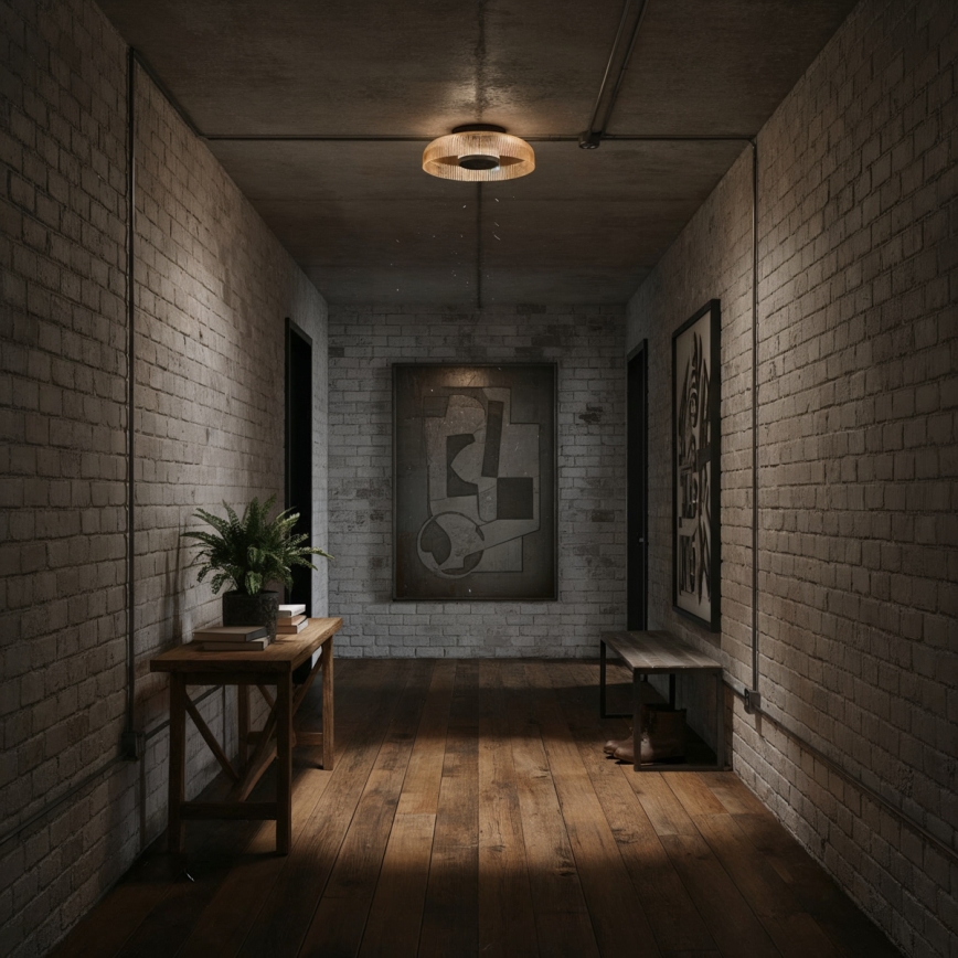 ITALUX - PASSO LED таванно осветително тяло LED/8W/230V 3000K диам. 25 см опушено бежово