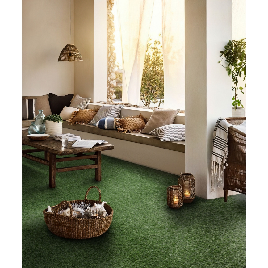 Изкуствен тревен килим BELLIN 100x200 cm 18 mm зелен