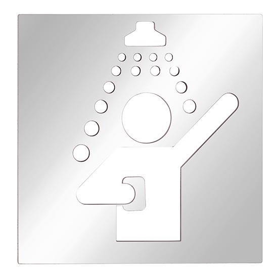 Икона Душ 12x12 см, от неръждаема стомана, сребриста