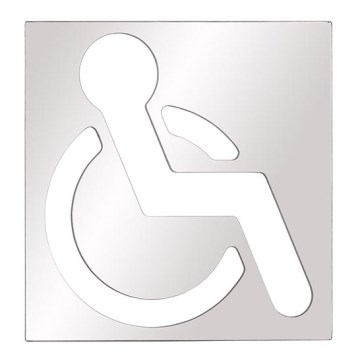 Икона за инвалиди 12x12 см неръждаема стомана/сребриста