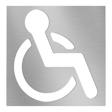 Икона за инвалиди 12x12 см неръждаема стомана/сребриста