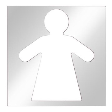 Икона Жена 12x12 см от неръждаема стомана, сребриста