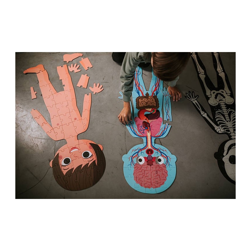 Janod - Детски образователен пъзел 225 бр. човешко тяло