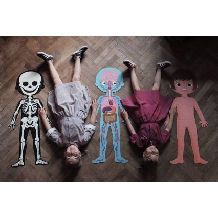 Janod - Детски образователен пъзел 225 бр. човешко тяло