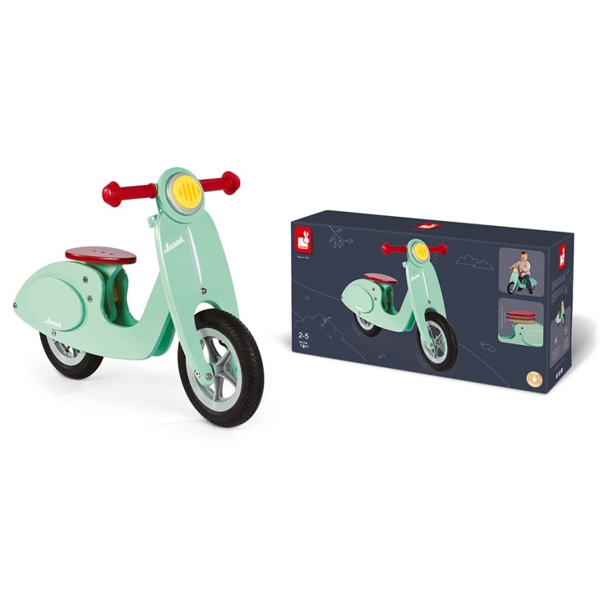 Janod - Детско колело за бутане VESPA зелено