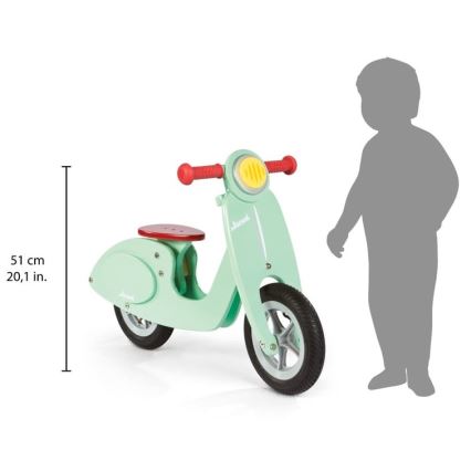 Janod - Детско колело за бутане VESPA зелено