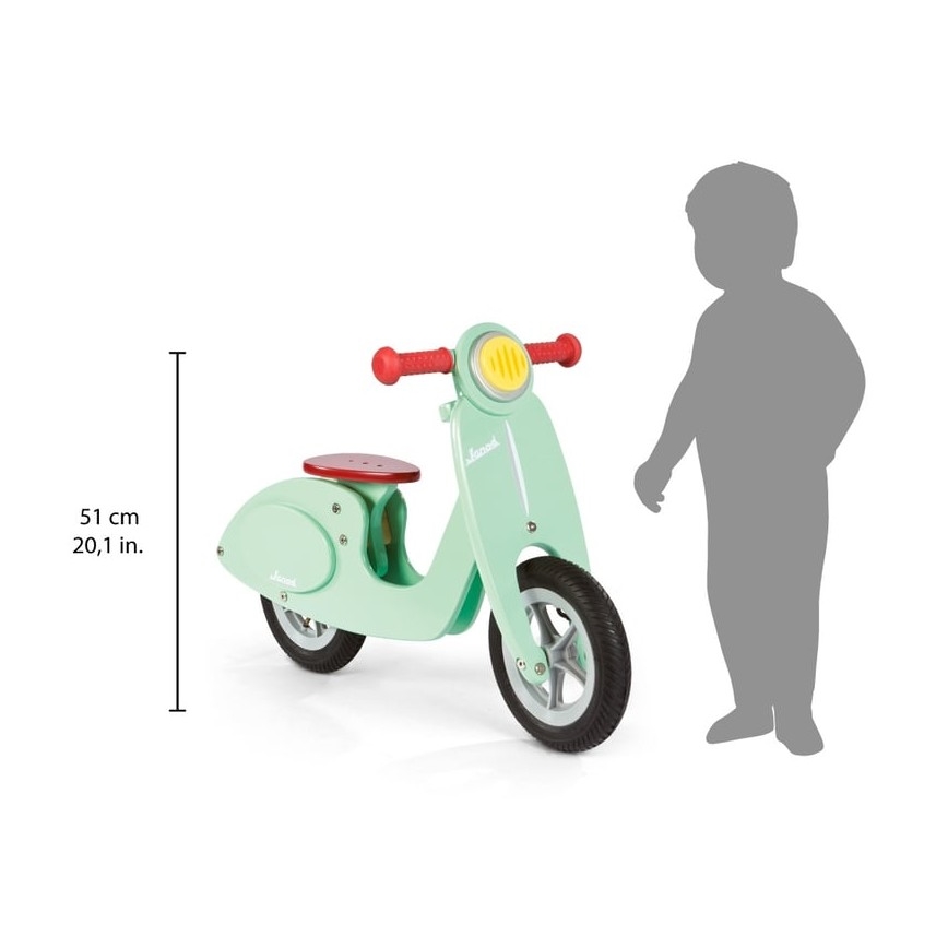 Janod - Детско колело за бутане VESPA зелено