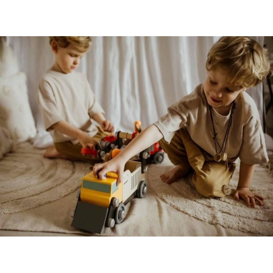 Janod - Дървен конструктор BRICOKIDS камион