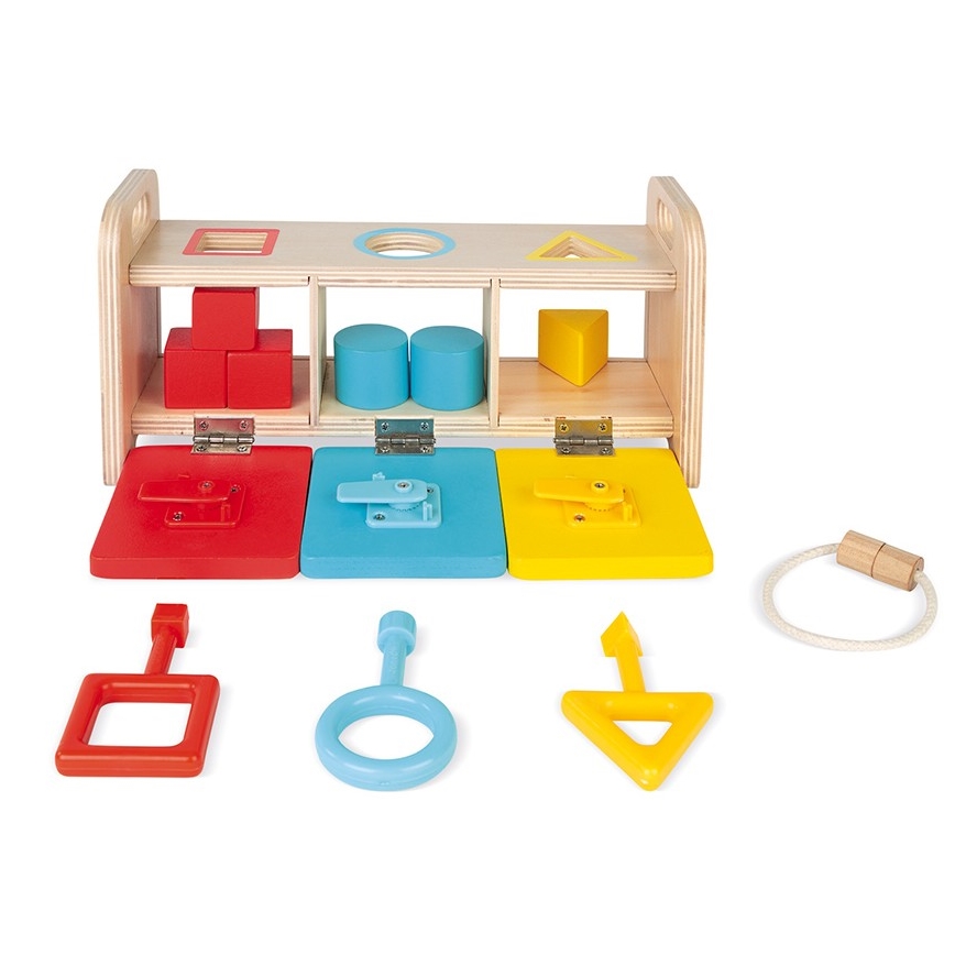 Janod - Дървена интерактивна играчка MONTESSORI 10 бр.